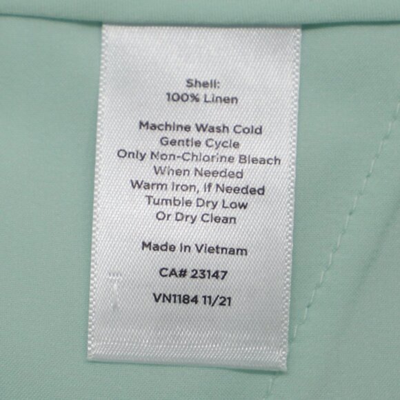 TALBOTS 100% Linen Crop Pants in Light Cool Mint Size 10 - Picture 7 of 7